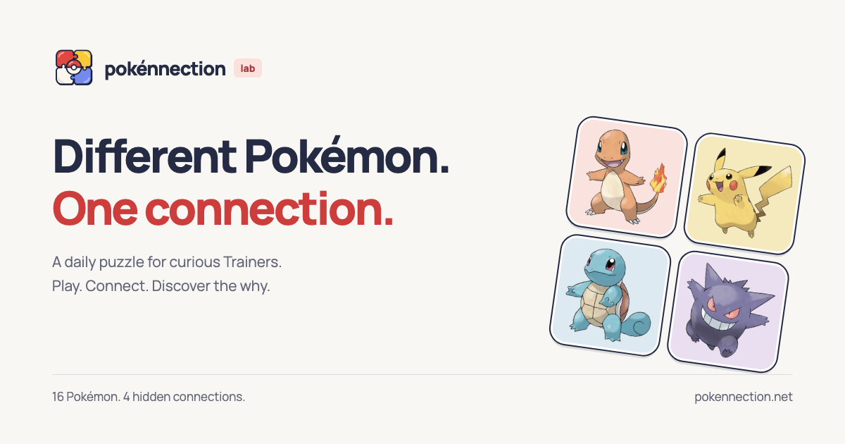 Pokémon Connections 2026-10-01 — Pokennection Lab